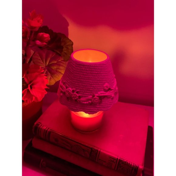 Yankee Candle Small Candle Shade White Lace Roses Pearls Wedding - Picture 4 of 8